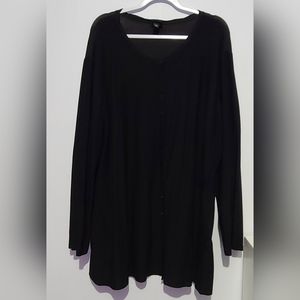 3X Eileen Fisher full button down, scoop neck,  knit, long sleeve tunic, size 3X
